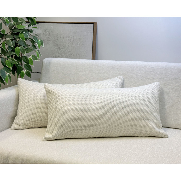 Ivory textured outlet pillow